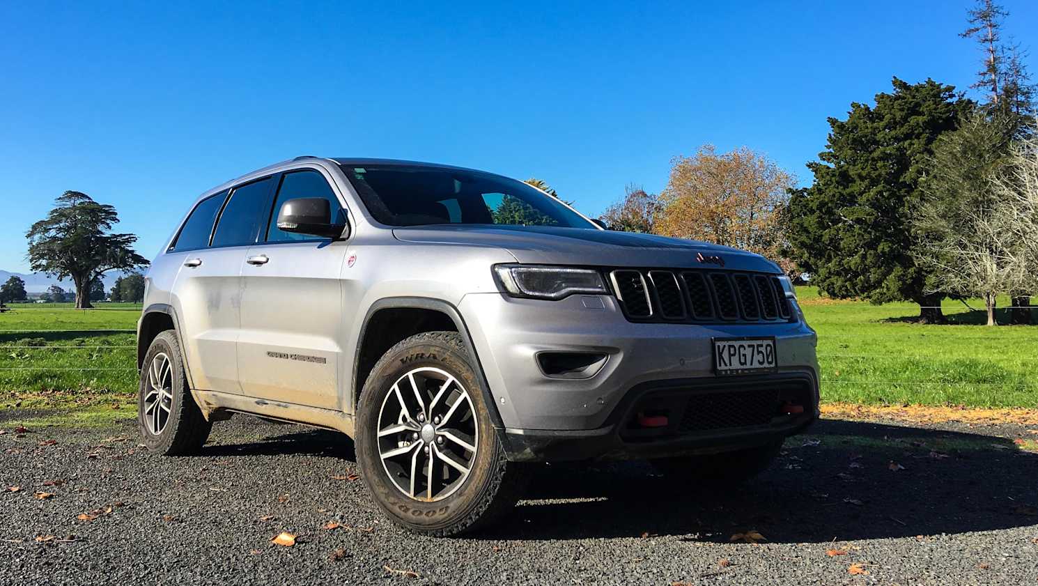 The distinctly coloured tow hooks front and rear help the Trailhawk stand out. (Image credit: Tim Robson)